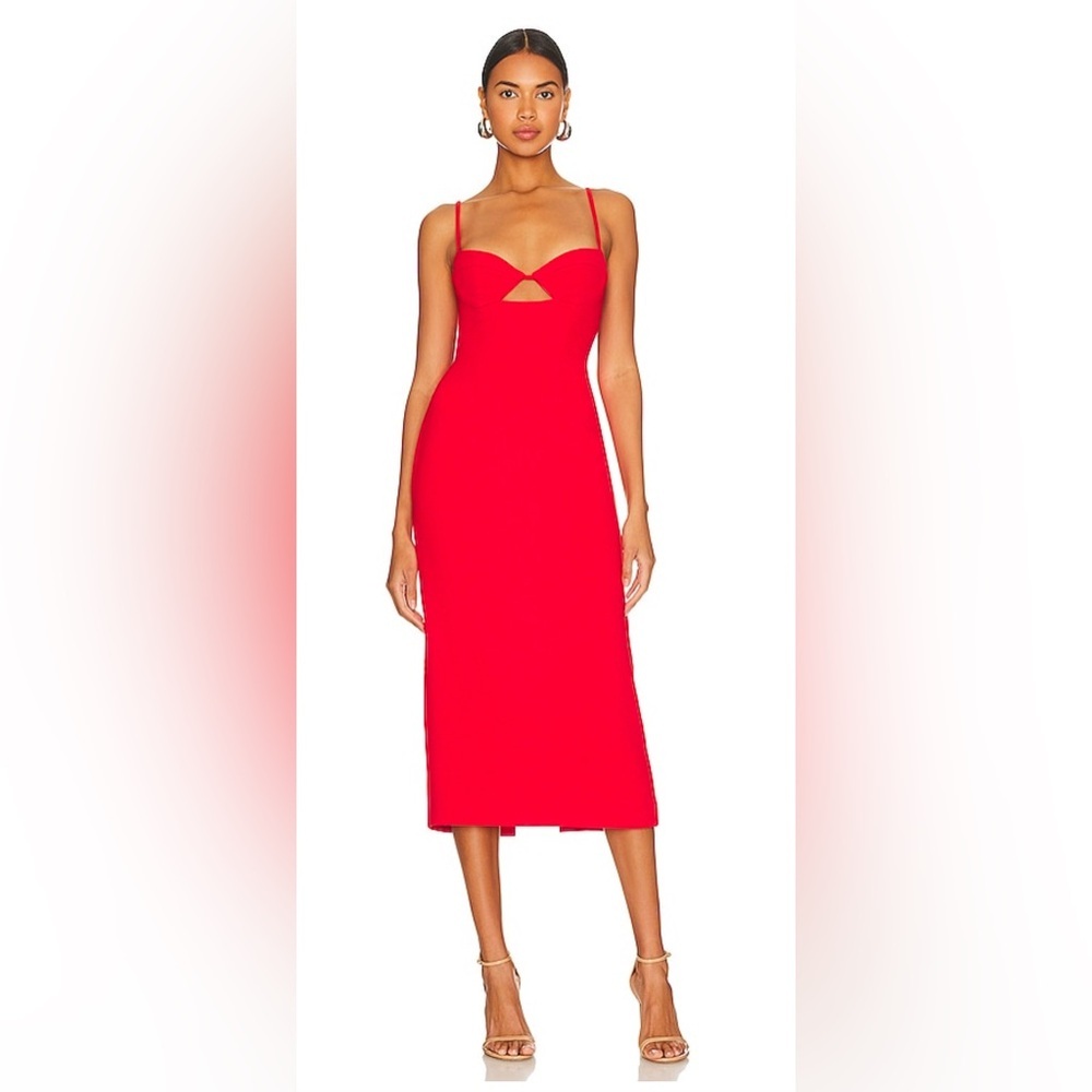 Bardot Vienna Midi Dress in Flame Red. XS. NWT!